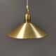 Brass-colored aluminum pendant lamp from Swedish Belid 1980s.