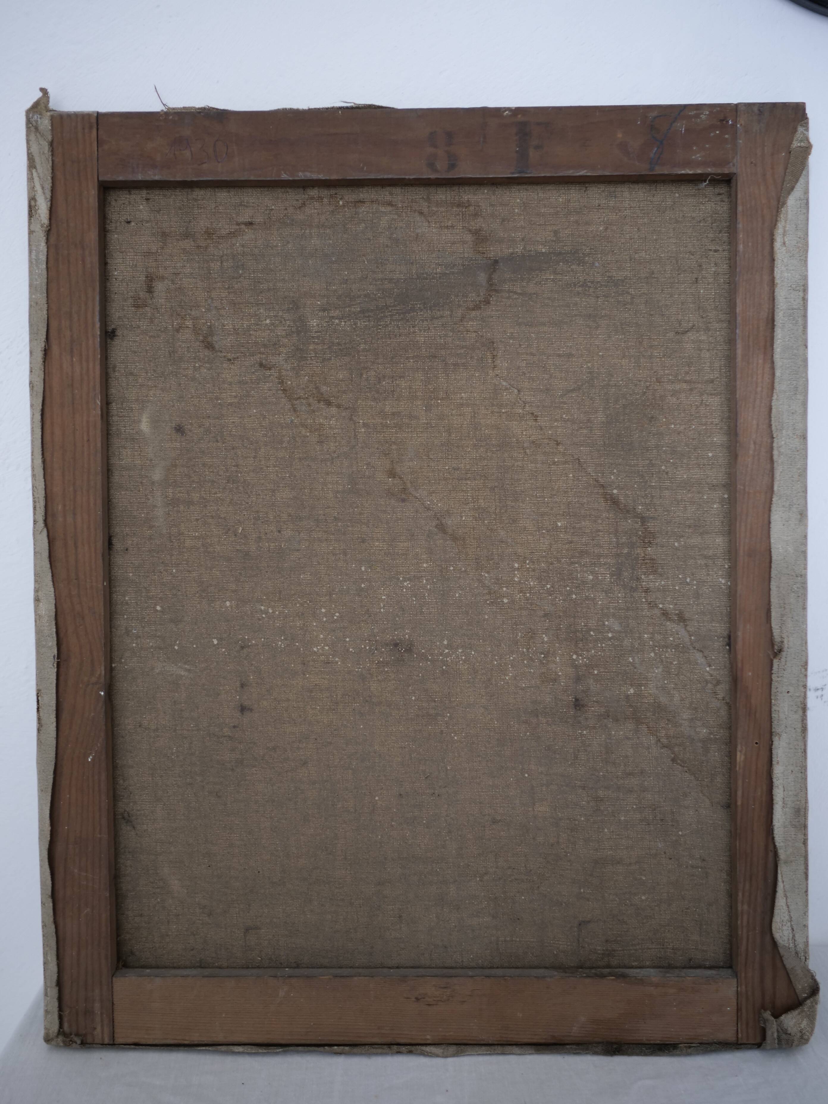 Portrait Oil on canvas Modern spirit signed Magisson 1930