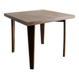 French Mid Century Wooden Squared Dining Table by Pierre Jeanneret, 1950s