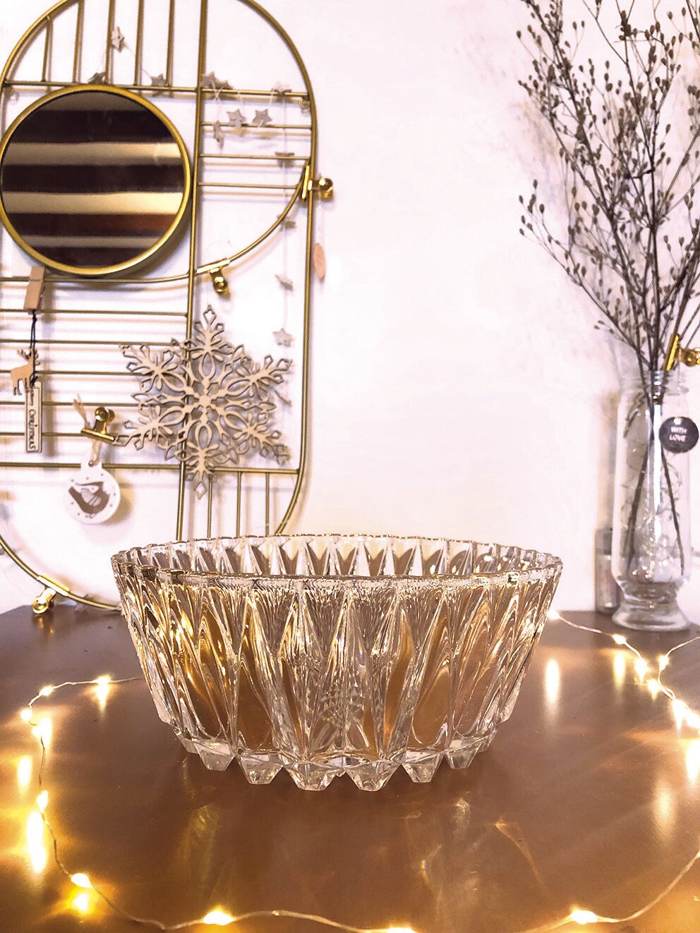 Saladier en verre ciselé