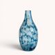 Brutalist Blue and White Reactive Art Glass Vase, Europe, 1970s