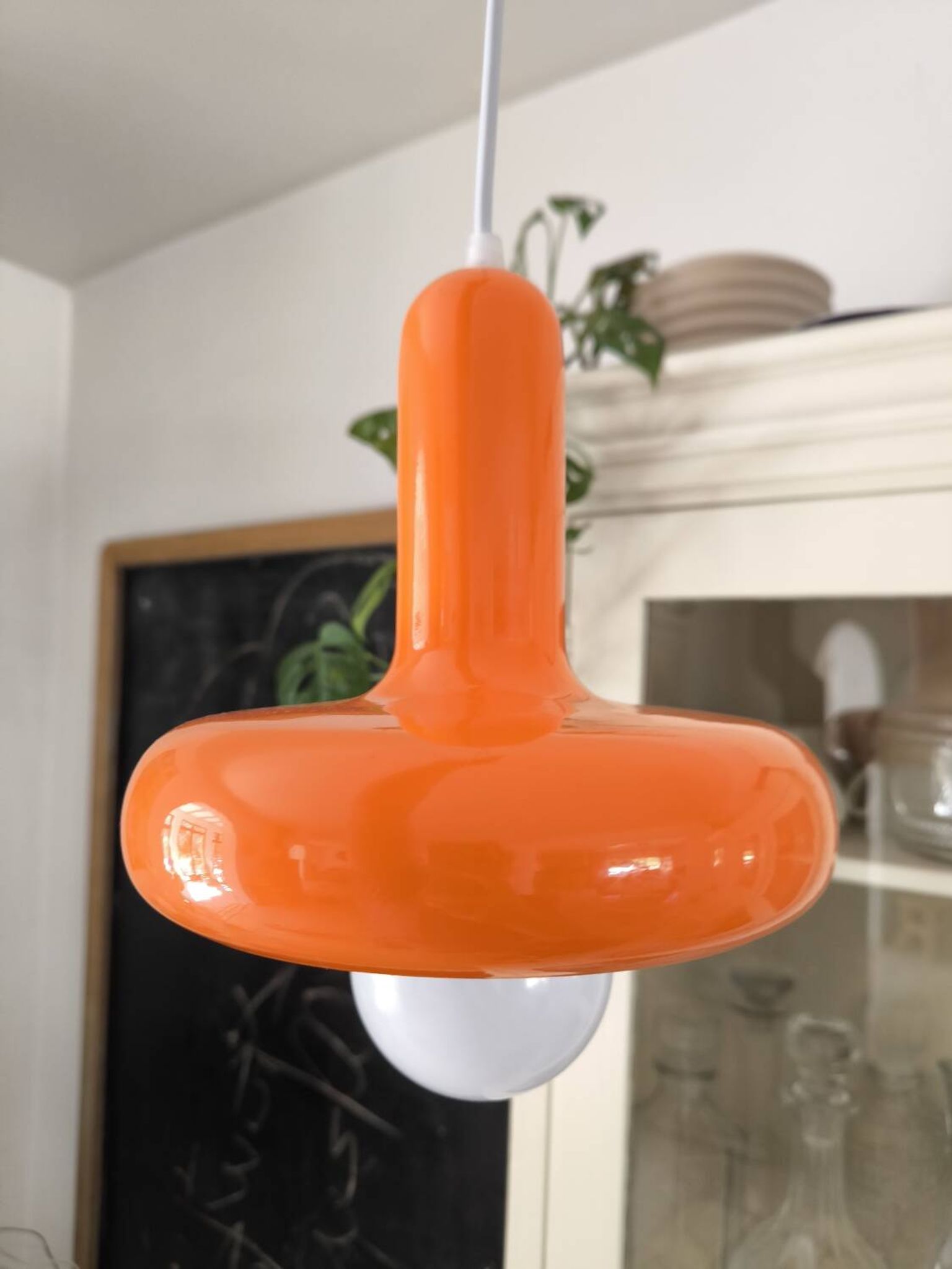 Orange ceiling pendant light