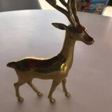 Deer statue in gilded bronze