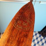 Paire de skis anciens en bois L=197cm