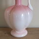 Pink and white opaline ewer