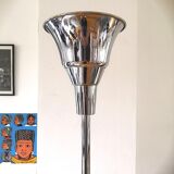30s art deco floor lamp in chrome metal