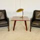 Fauteuils en cuir et palissandre de Fredrik Kayser des années 50 – cuir marron