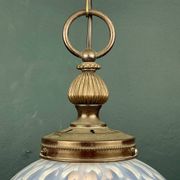 Vintage Blue Murano Sphere Pendant Lamp, Italy, 1970s