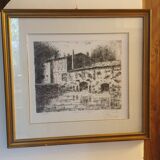 Framed lithograph