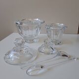 Set of a Harcourt Baccarat mustard and sugar bowl