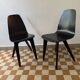 90s designer chairs in lacquered curved wood (X2)