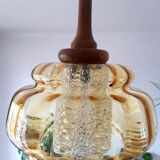 Vintage suspension in glass and teak