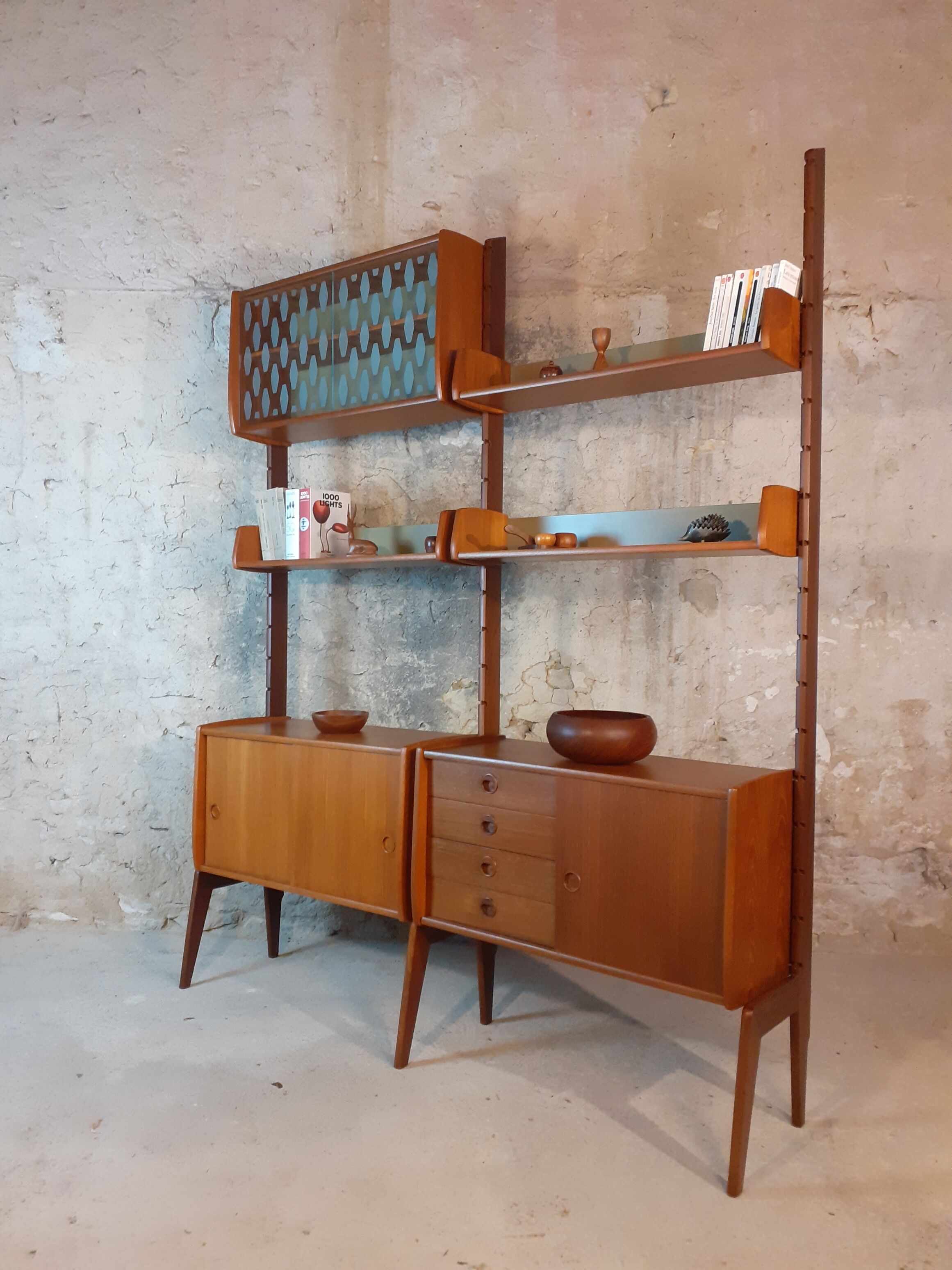 Norwegian teak storage furniture, Ergo model, 2 modules by blindheim