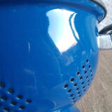 Passoire émaillée bleue vintage