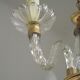 Lustre à 3 lumières en métal doré et bras de verre torsadé French Barley 5230