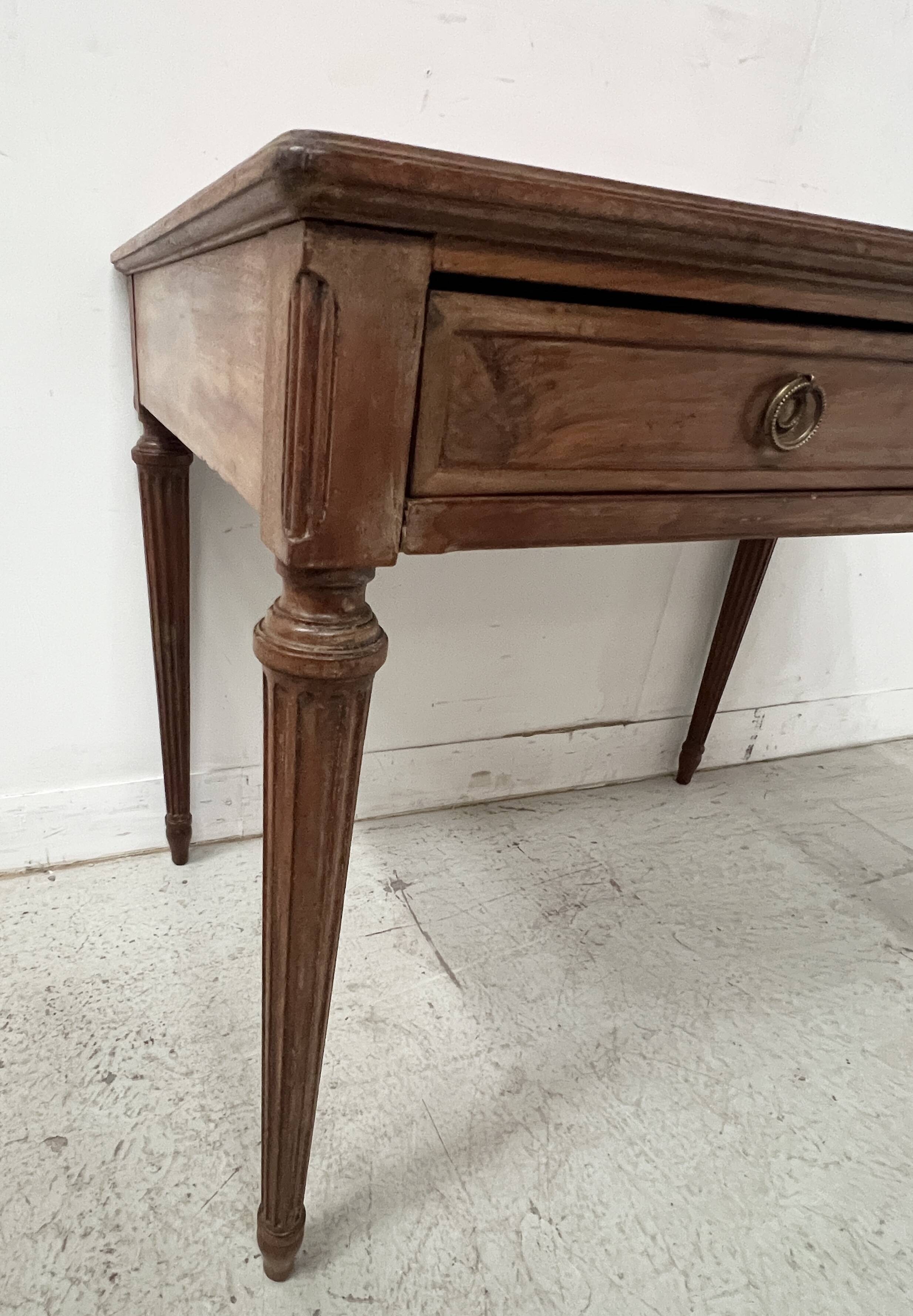 Louis XVI style desk in stained beech, 20th century.