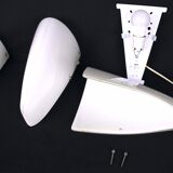 Appliques murano blanches fabriquées à la main à la fin du 20ème siècle par jeannol cerulli pour veart artemi