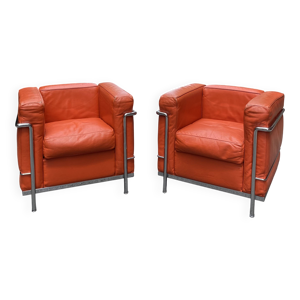 Fauteuils lc2 le corbusier par cassina