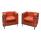 Fauteuils lc2 le corbusier par cassina