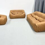 Canapé Sandra en Cuir Camel par A.Hieronimus pour Cinna/Ligne Roset, années 70.