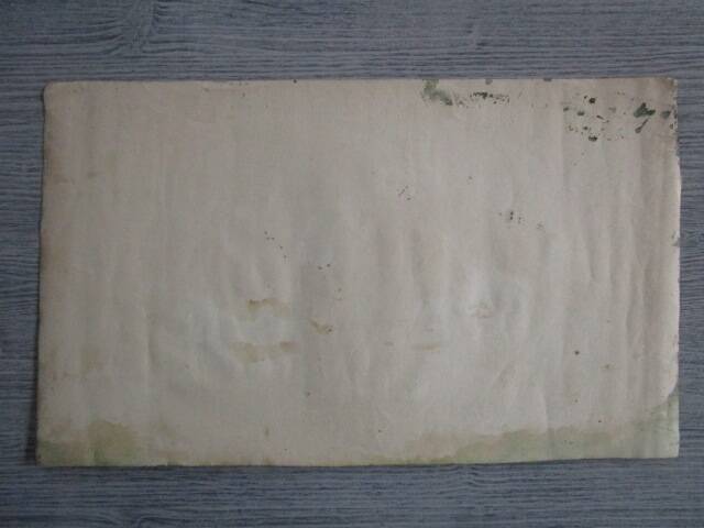 Aquarelle ancienne - bouquet de pensées