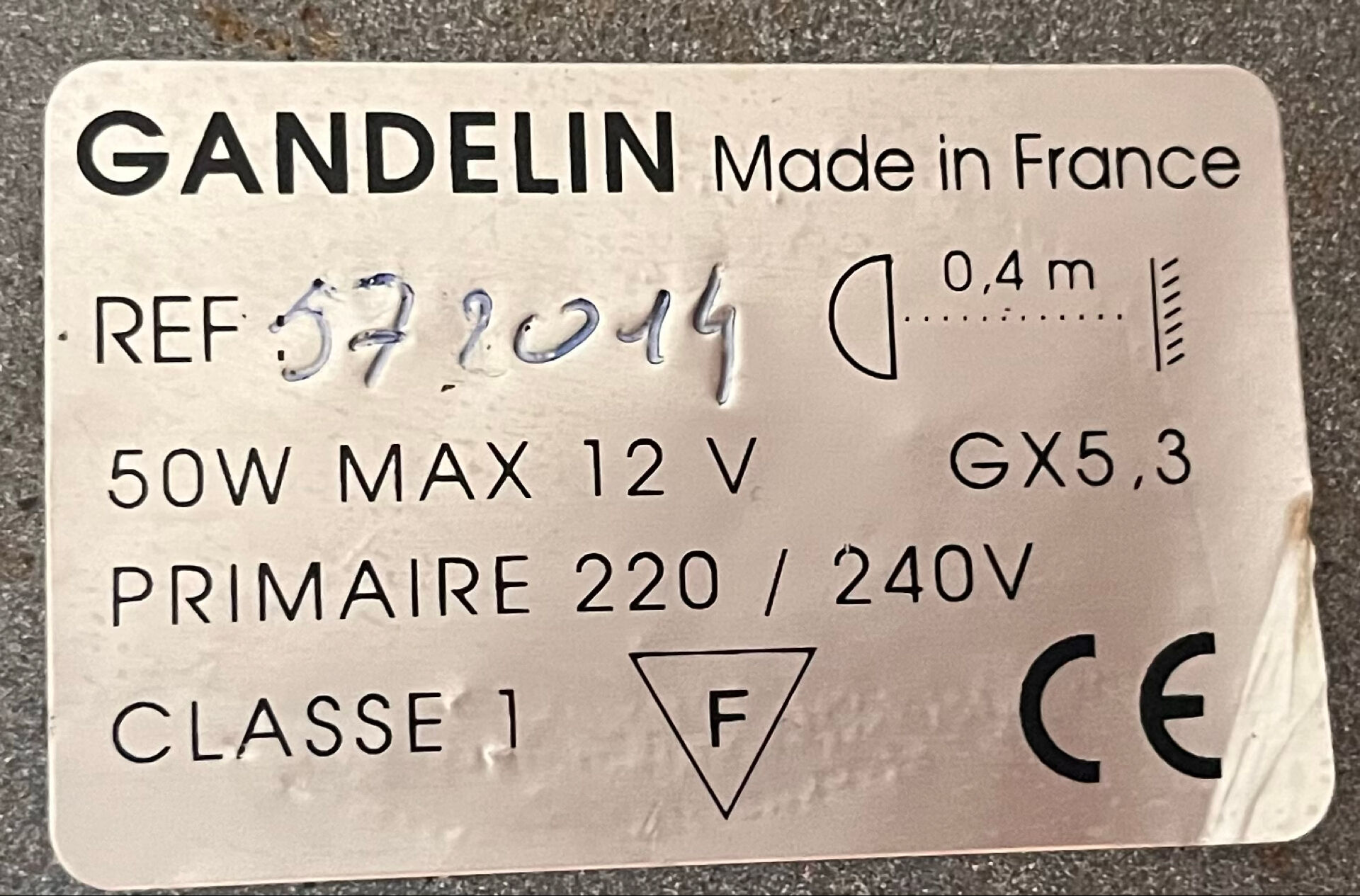 Brass luminaire gandelin