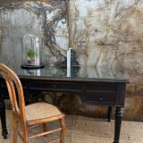 Office XIXth lacquered black and under hand beveled glass