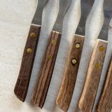Vintage Japanese stainless steel wood forks