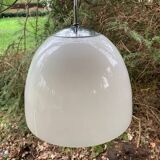 2 Danish white glass pendant lights (50s/60s)