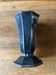 Antique enamelled cast iron vase