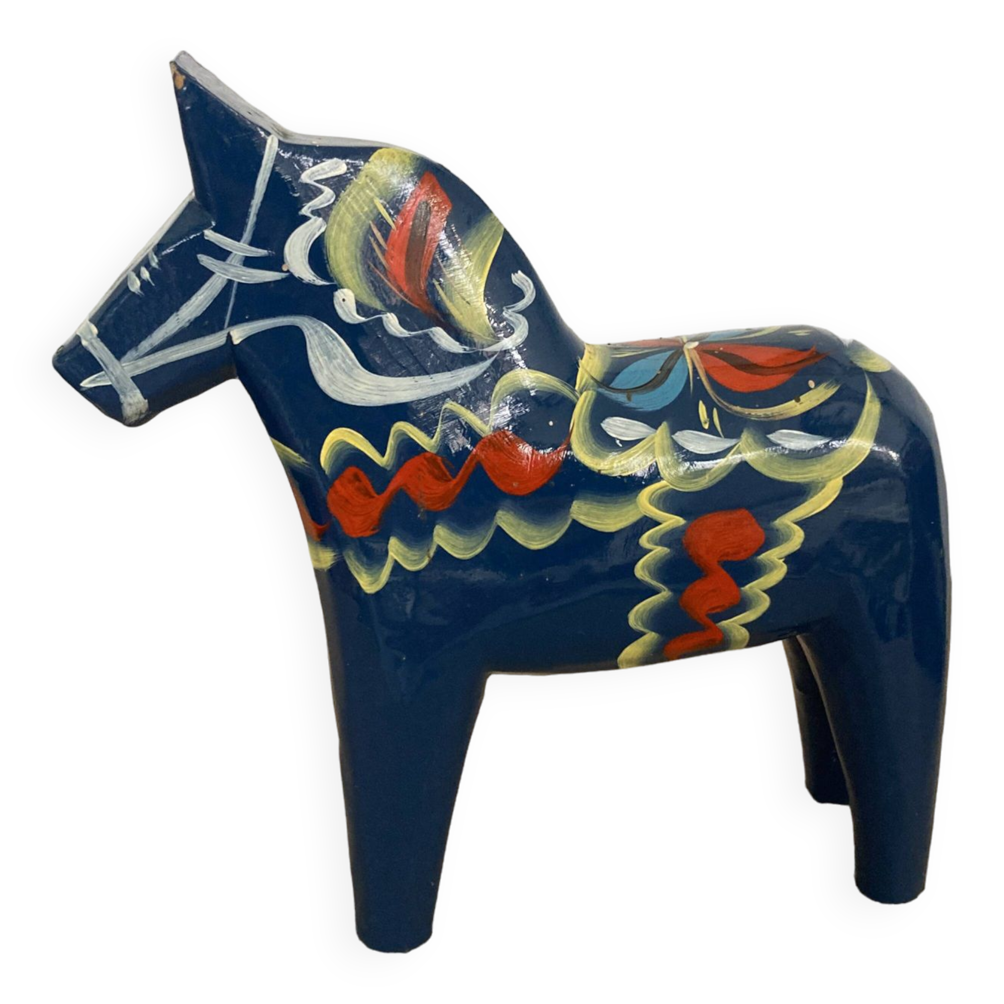 Swedish "Dala" blue horse NILS OLSON 17cm