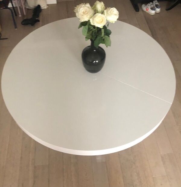 Table laquée blanche cinna