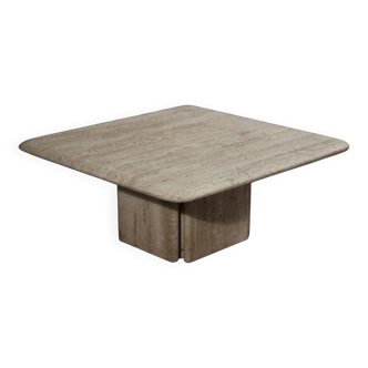 Low design side table in travertine, 1970s