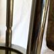 Round chrome and glass vintage eglomisé harness