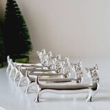 Set of 6 cat knife holders