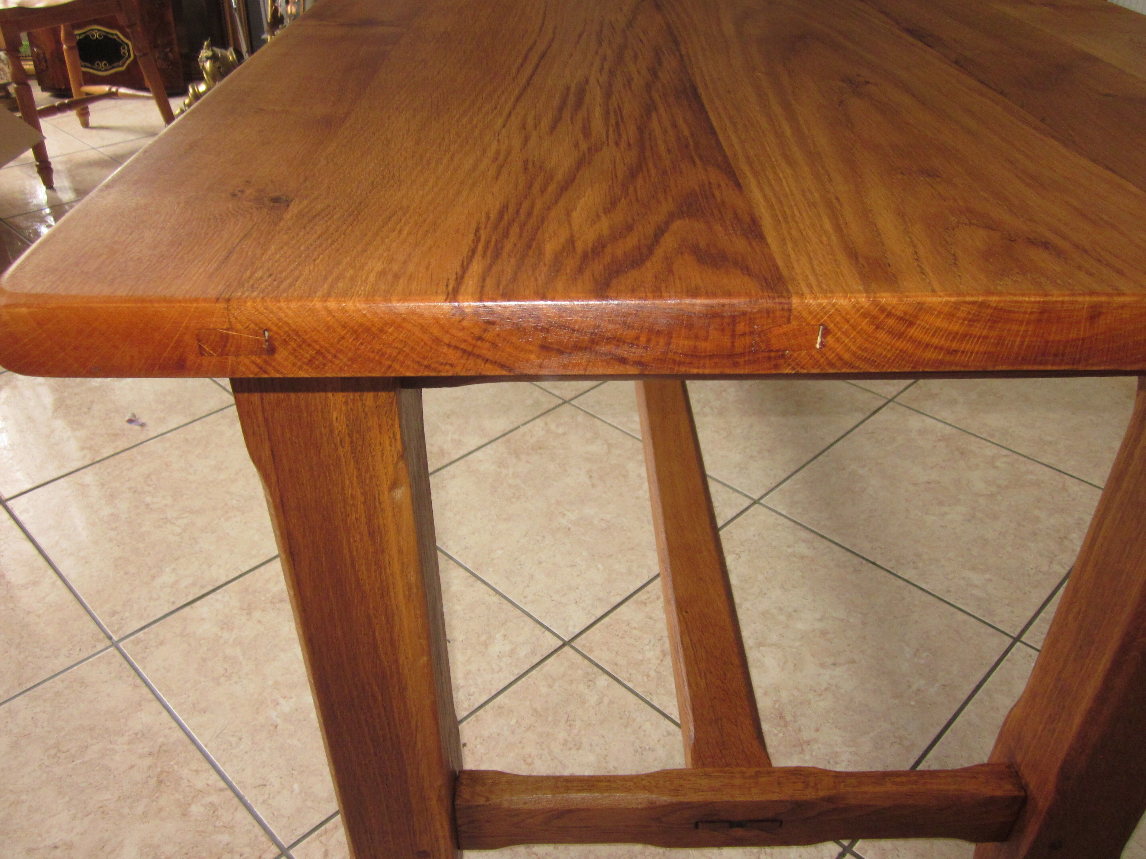 Farmhouse table in solid oak