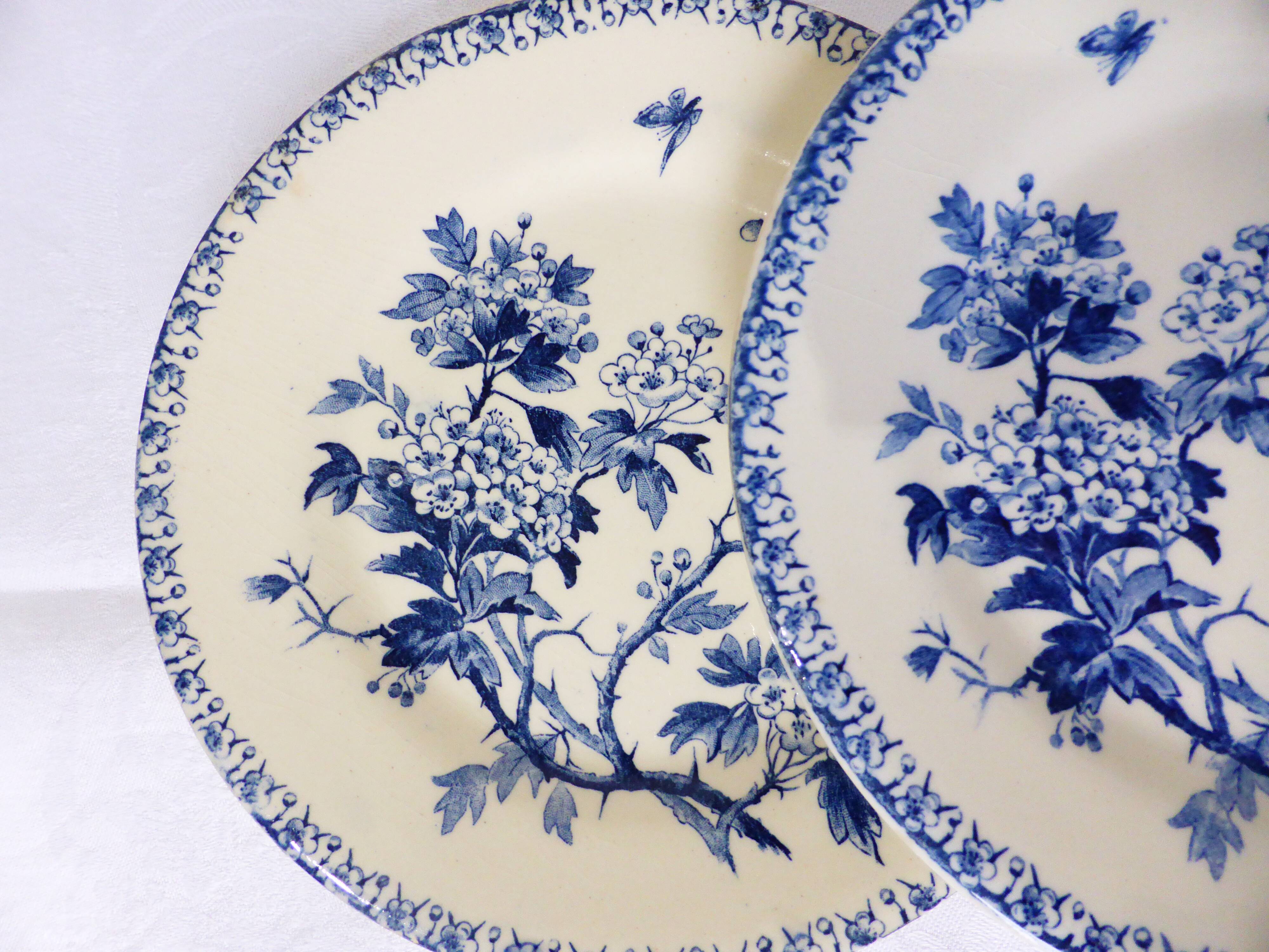 3 plates dessert in iron earth of Gien mondèle Hawthorn 211224