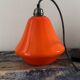 Vintage pendant light in orange opaline