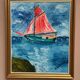 Original Swedish Oil on Panel – “Sailboat on the Water” by U. Ekshard – Signed – Dated 1971 – Vintage & Framed