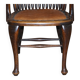 English captain's armchair Ralph Johnson in oak and leather.
