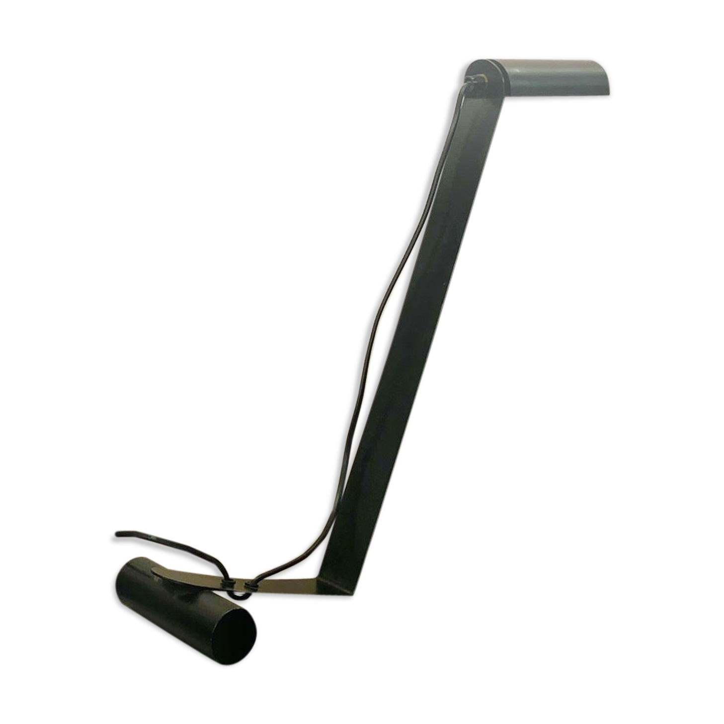 Italian black-lasated metal lamp 1960s