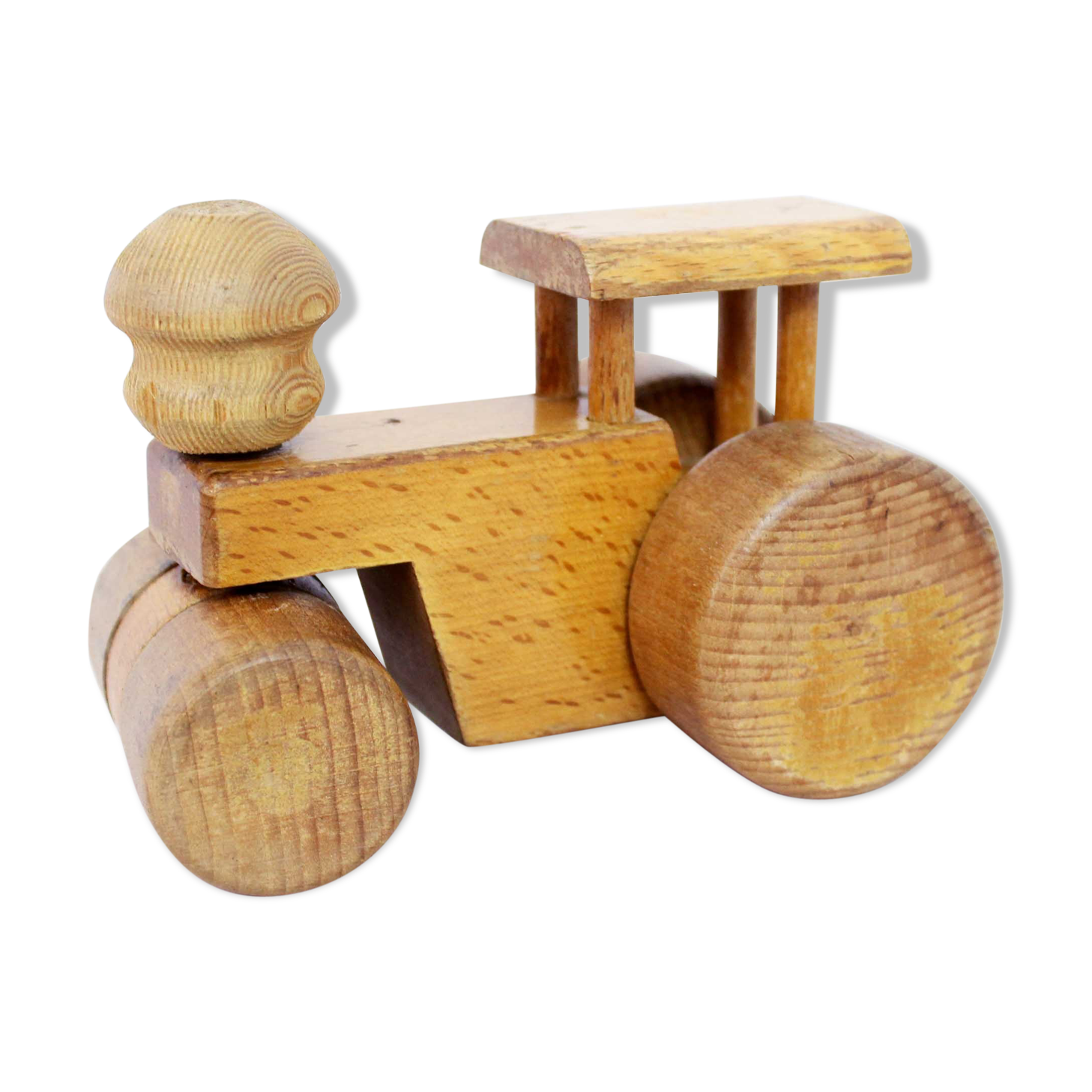 Old wooden toy "Spielgut", vintage tractor