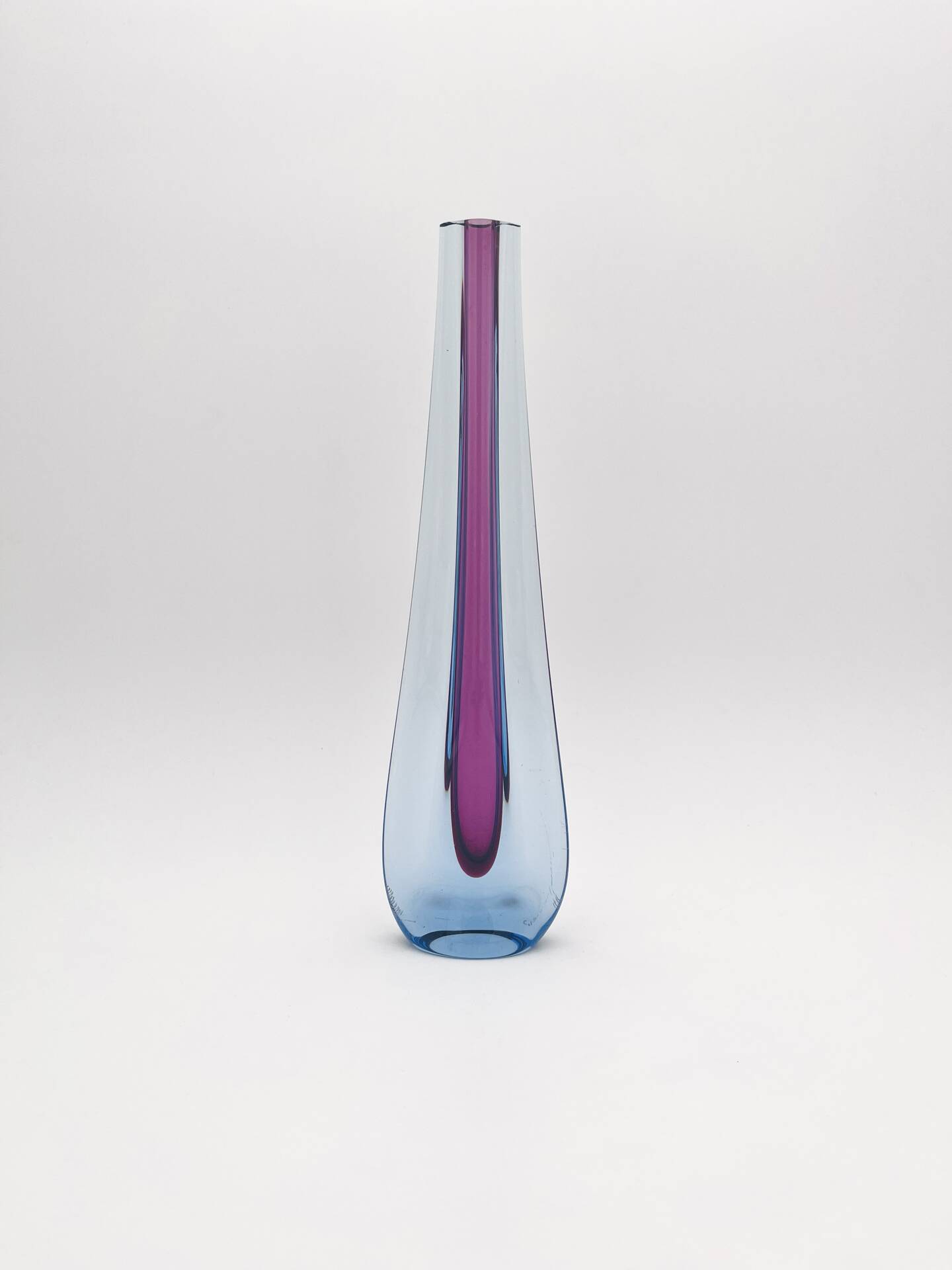 Soliflore Murano Flavio Poli Sommerso Blue Violet 30cm 479g