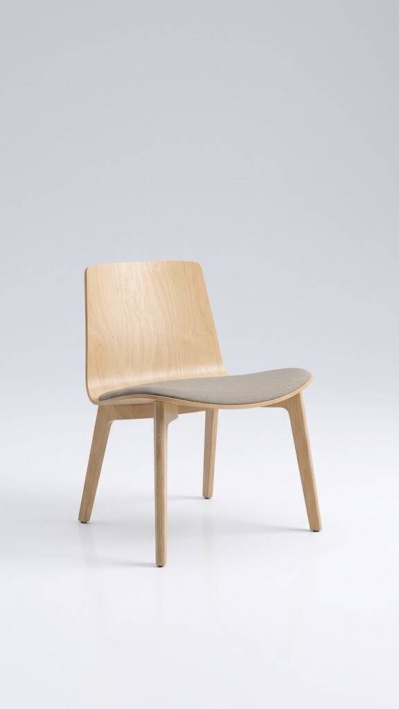 Enea Lottus 4L wood leather armchair