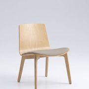 Fauteuil Enea design Lottus 4L wood cuir