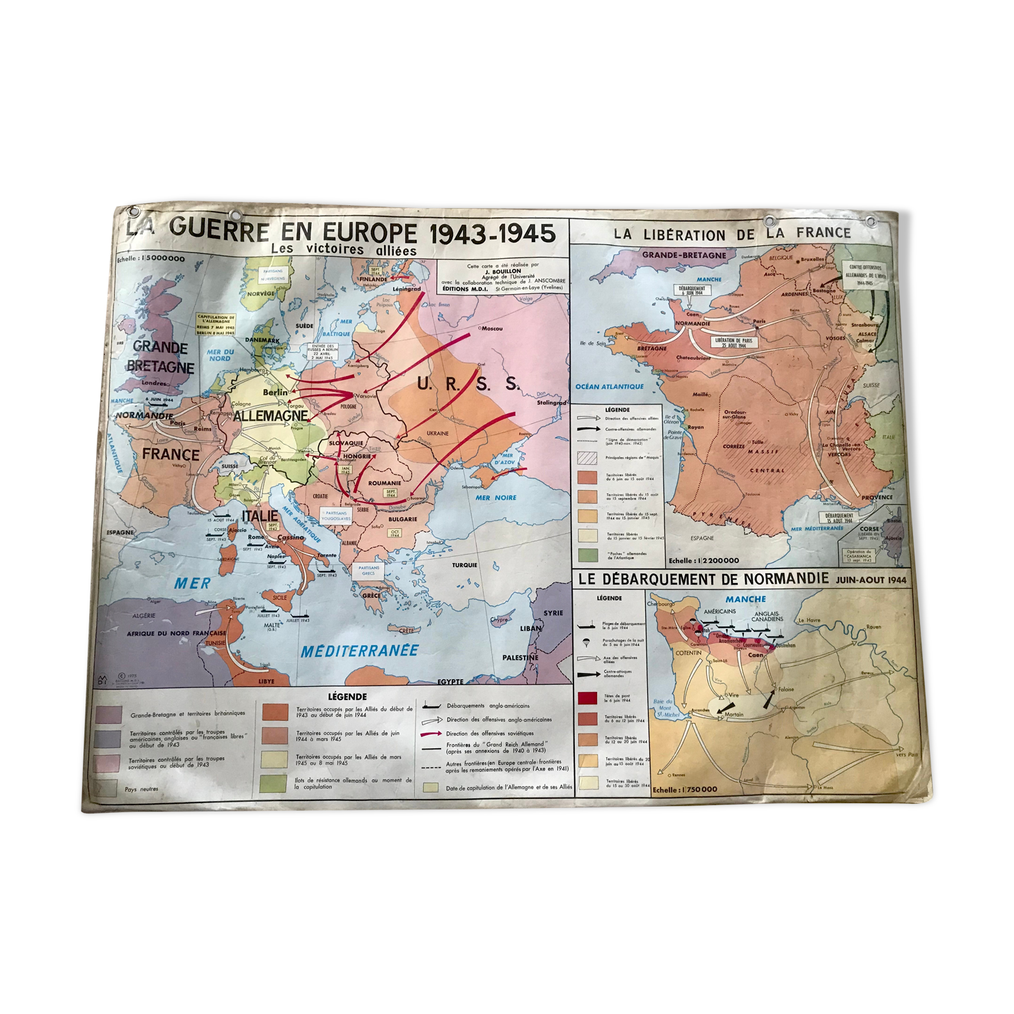 School poster School Map War 1939 1945