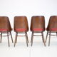 1960s Set of 4 Oswald Haerdtl Dining Chairs for Ton/Thonet, Czechoslovakia