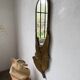Brass flower oval mirror 1960
