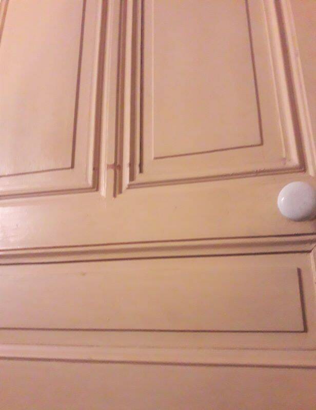 Haussmannian door 83x219 with old glazed transom frame 100x310 interior
