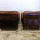 Vintage brown leather sofa 2 modules